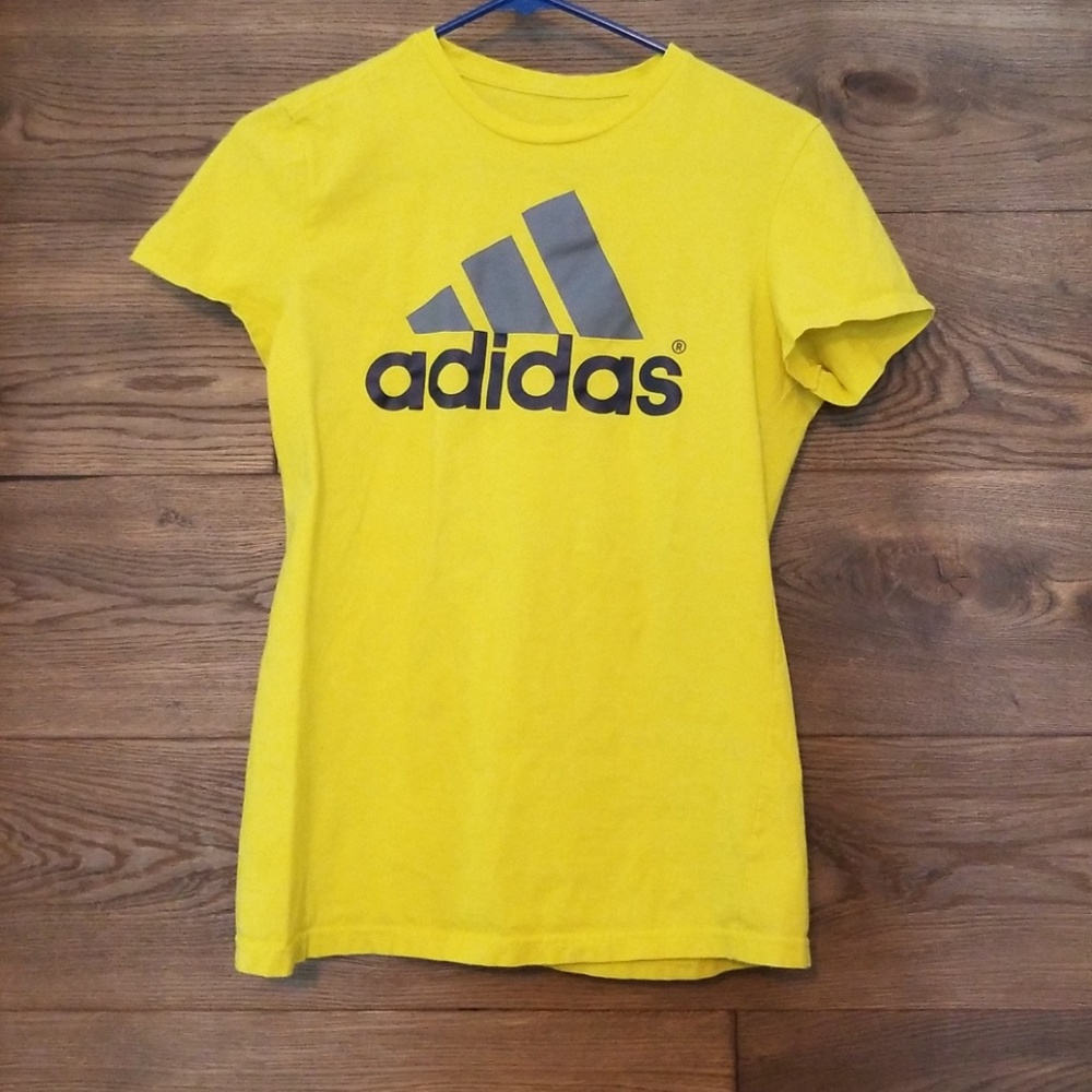 Yellow adidas t-shirt